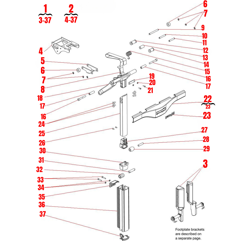 Upper Legrest Assembly