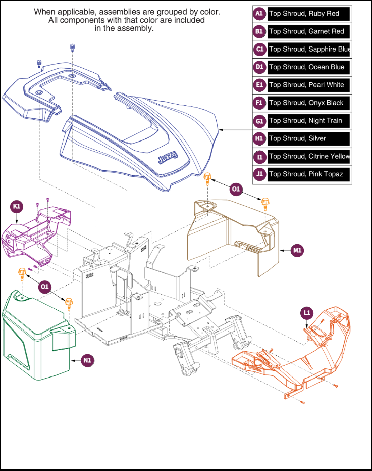 Shroud Assy, Jazzy Air 2