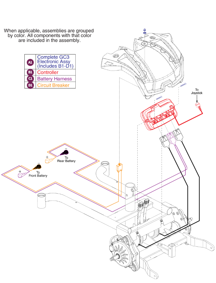 GC3 Electronic Assy,For S/N begining w/JB1 or JB3