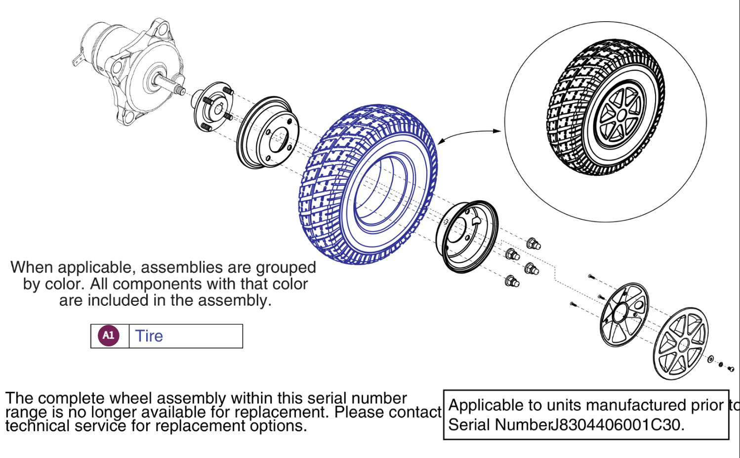 Wheel Assy - Flat-free, Gen 1