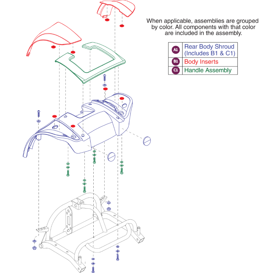 Rear Shrd,3 Wheel,GoGo Sport/Elite Traveller Plus