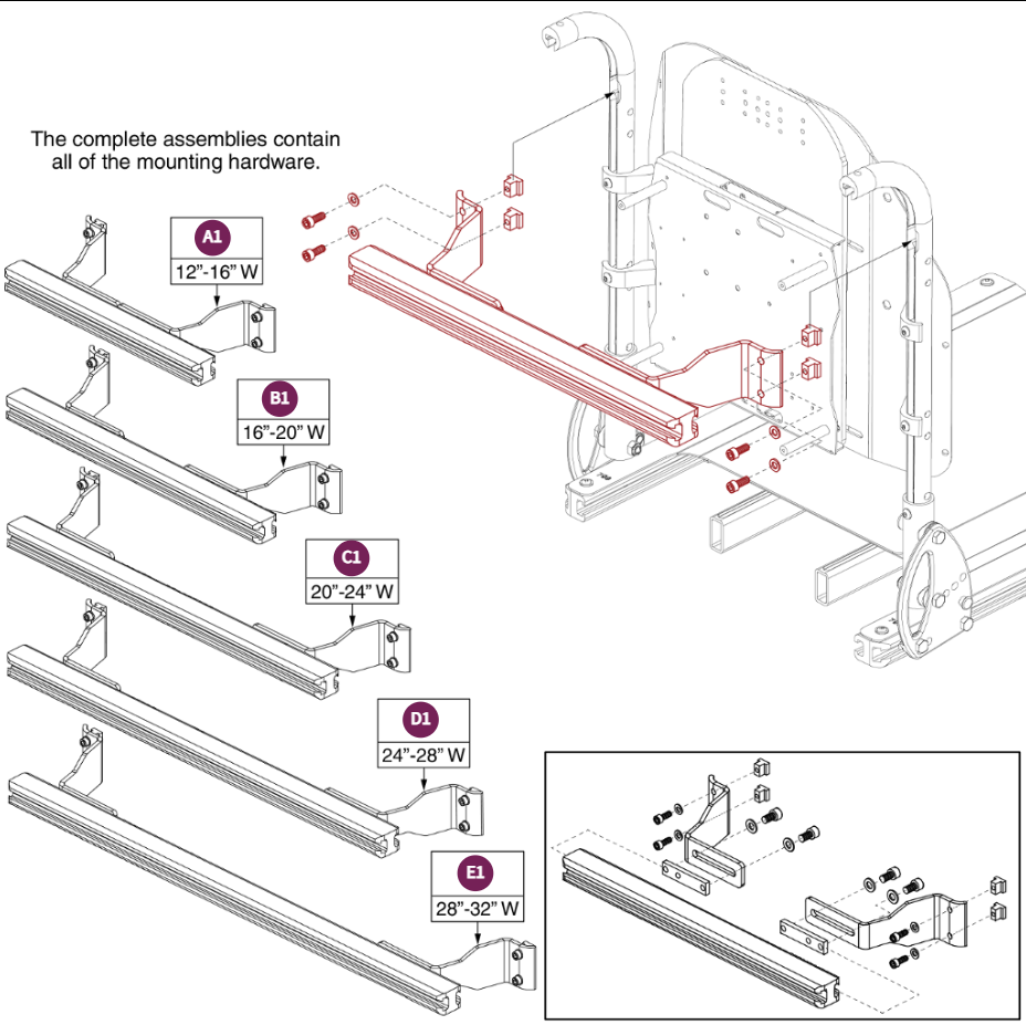Accessory Bars, Back Canes