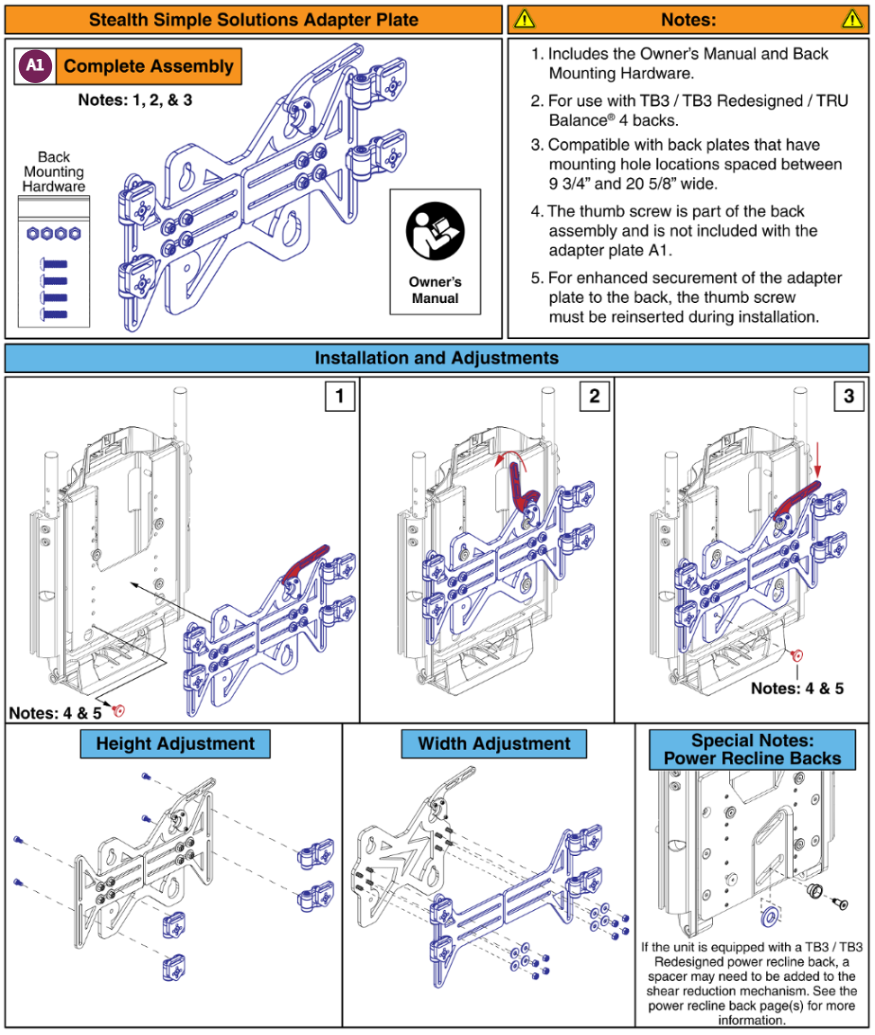 12"-21" AM Back Adapter Kit, TB 3/3 Redesigned 4