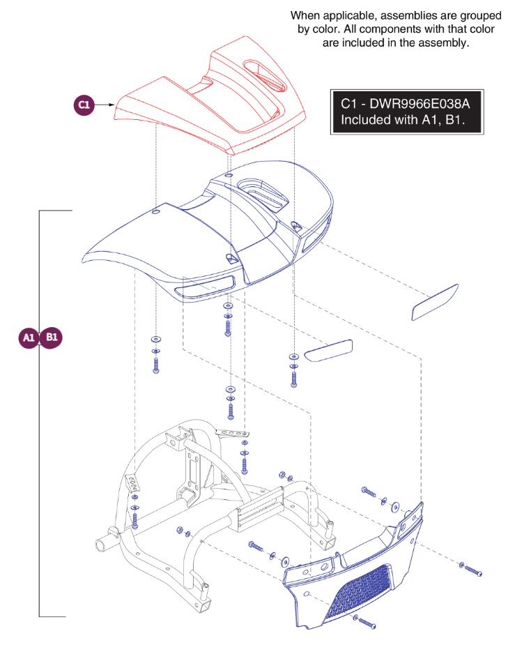 3 & 4 Wheel Rear Shroud Assy, Victory 9.2,10.2