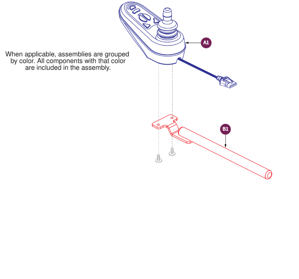 Joystick Assy, Actuator, Jazzy Air MED