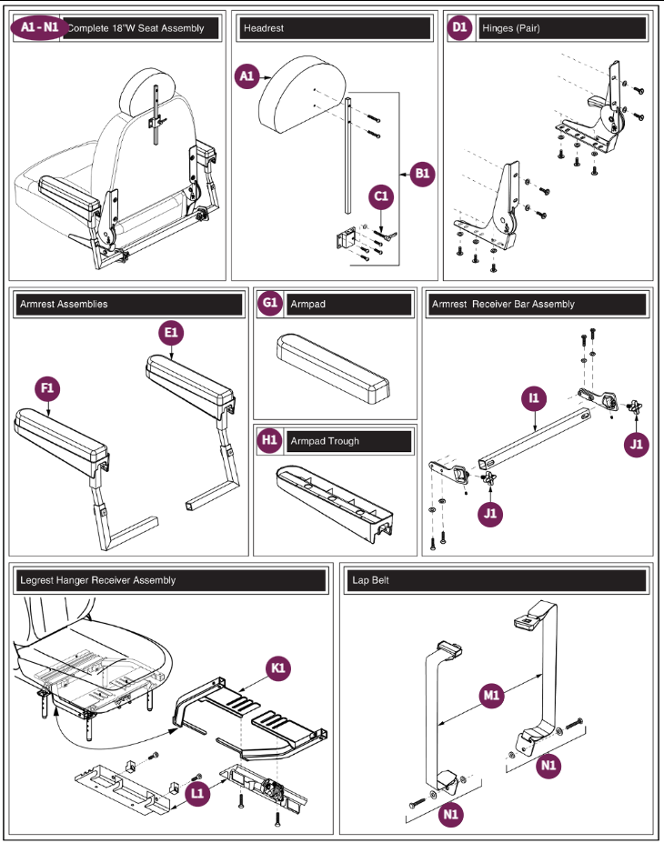 18"Wx 18-20"D Fold-Flat ,115Ltd. Recline