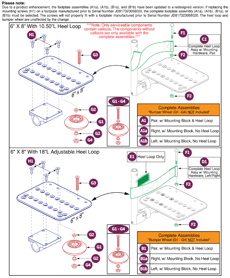 Angle Adj FootPlate,6"x 8"Style#7 SWA Style#12 ELR