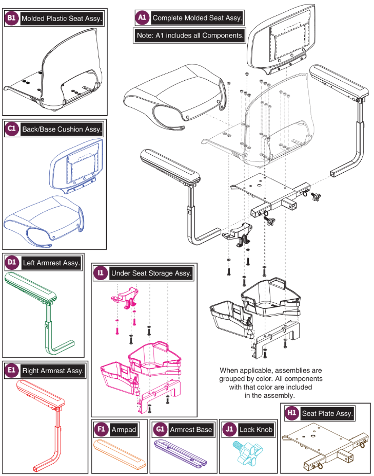 20W,18D Black Vinyl, Molded Plastic Seat