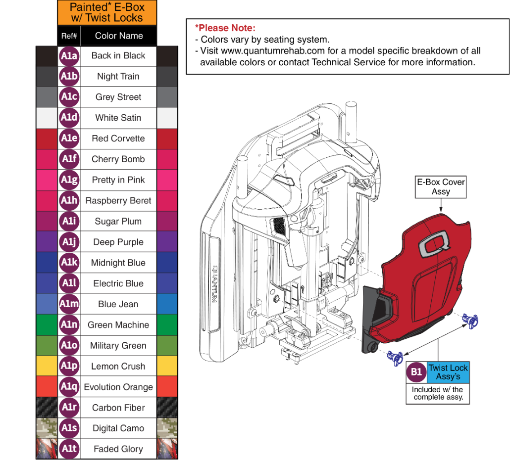Painted E-Box Shroud Covers,TB3 Redesigned/4 Backs