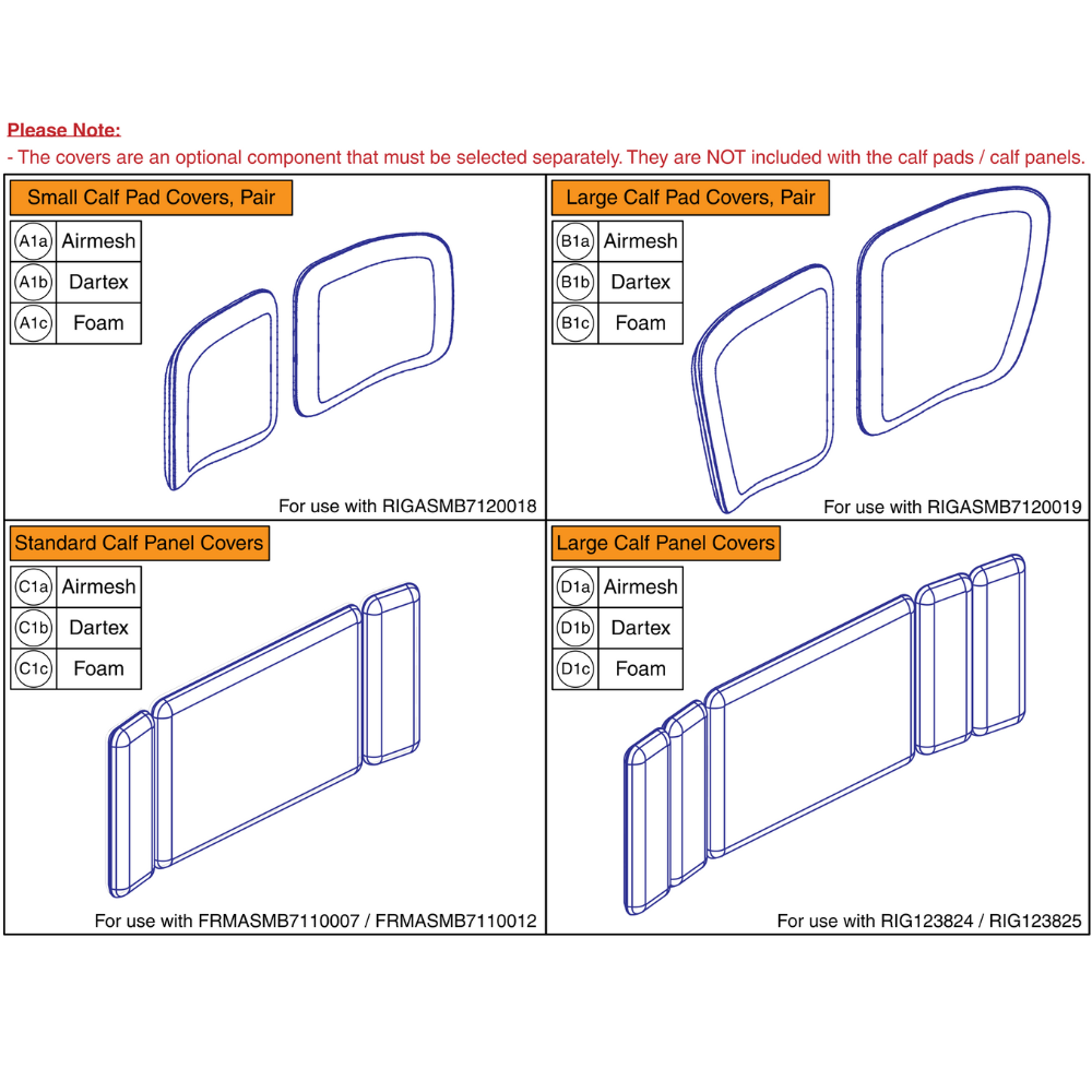 AFP / Center Mount Calf Pad & Calf Panel Covers