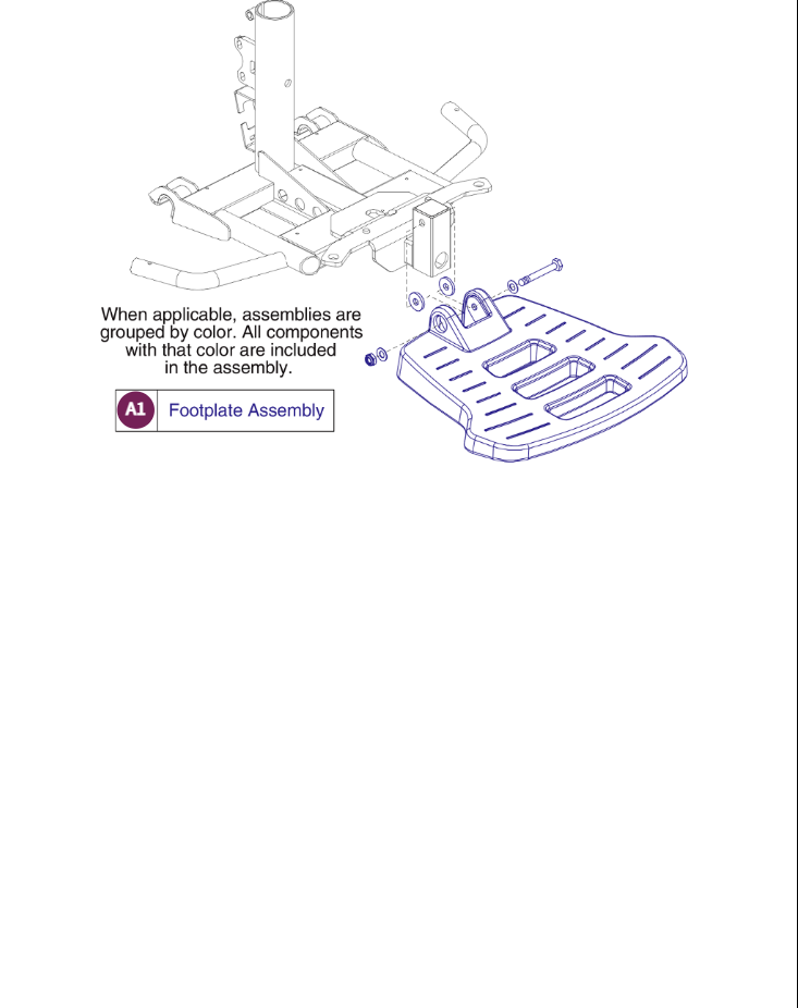 Foot Platform Assy, Go-Chair 2016