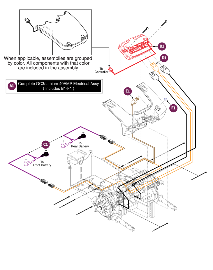 Electronics Assy, GC3/Lithium 40AMP