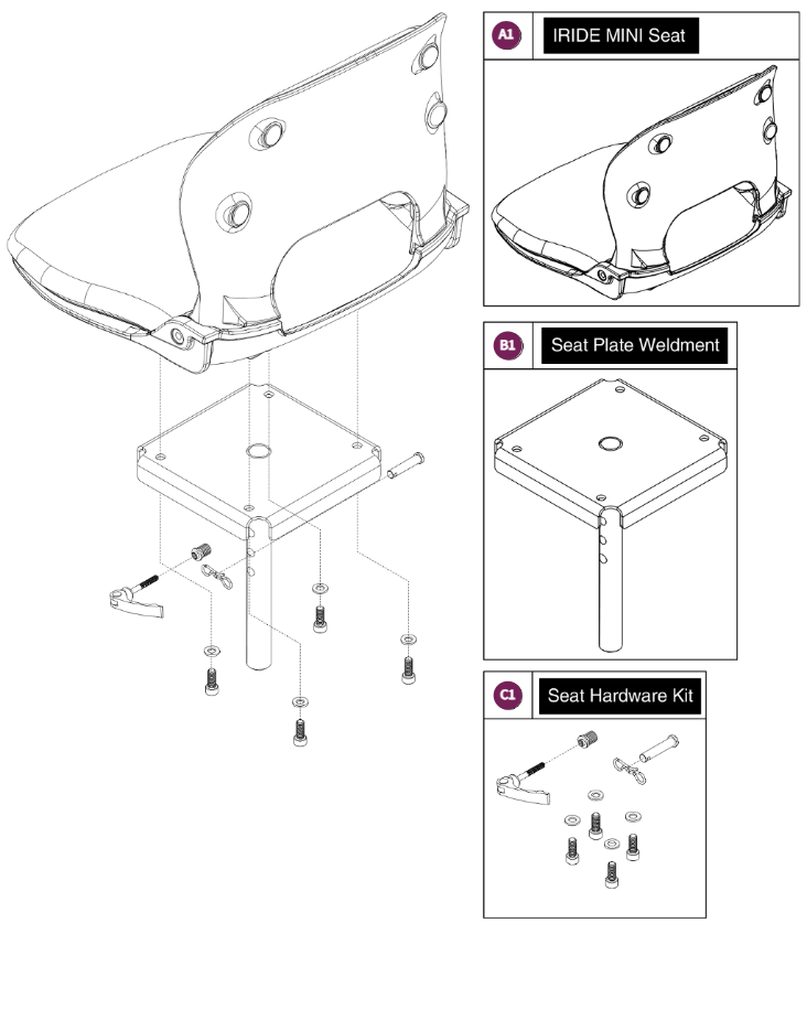 Seat - iRIDE MINI Seat (Models Ending in 1501)