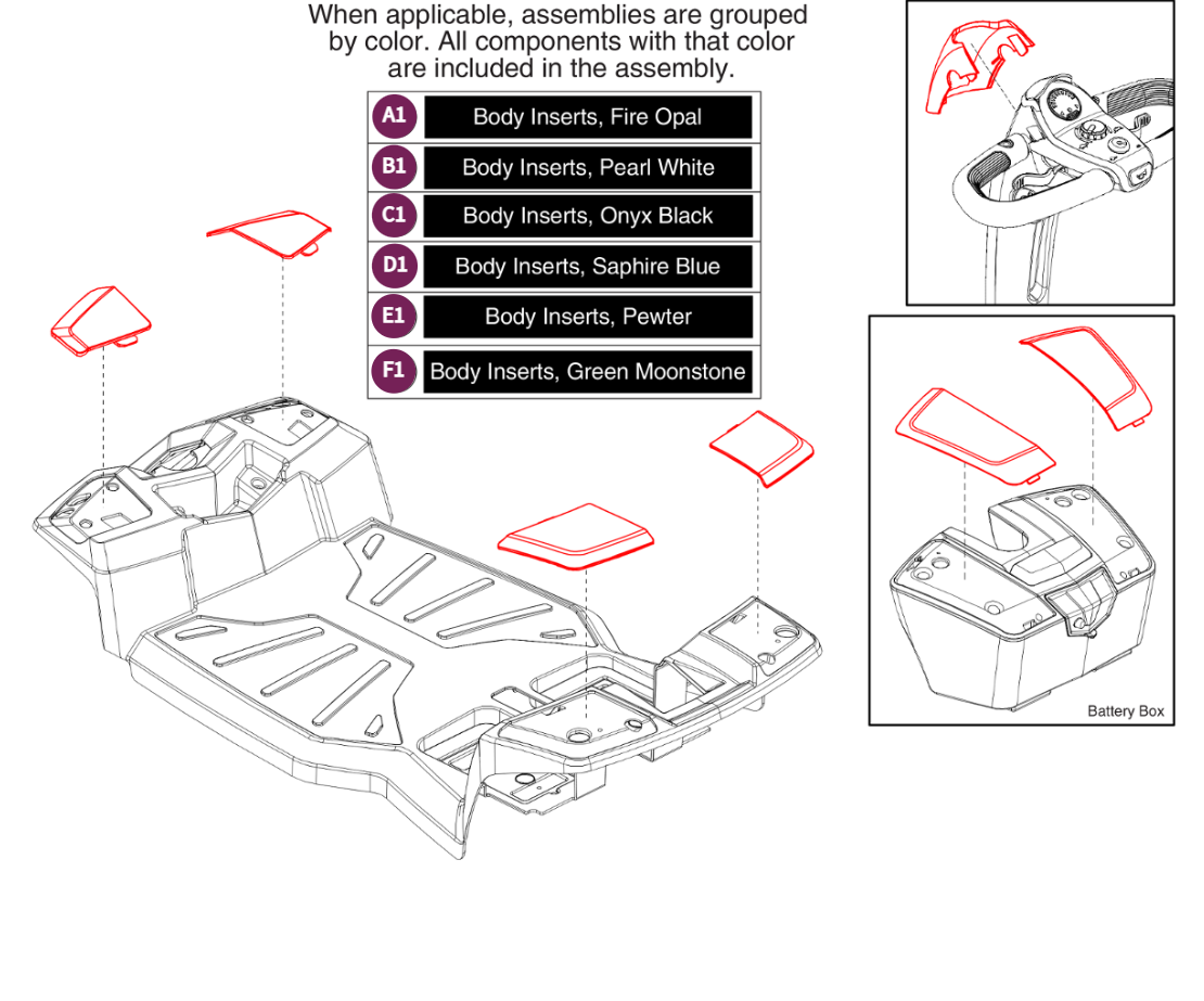 Color Shroud Inserts, Jazzy ZTS