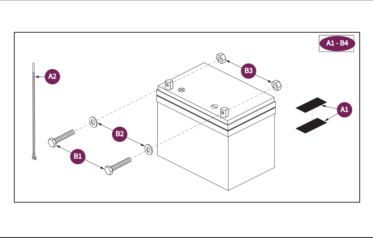 Universal, NF-22, AGM, Battery Assy
