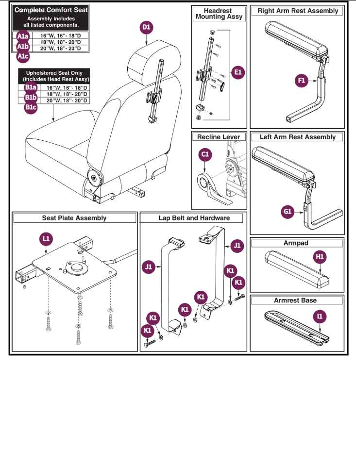 Comfort Seat V2 Hi-Back 115LTD Recline Height-Adj
