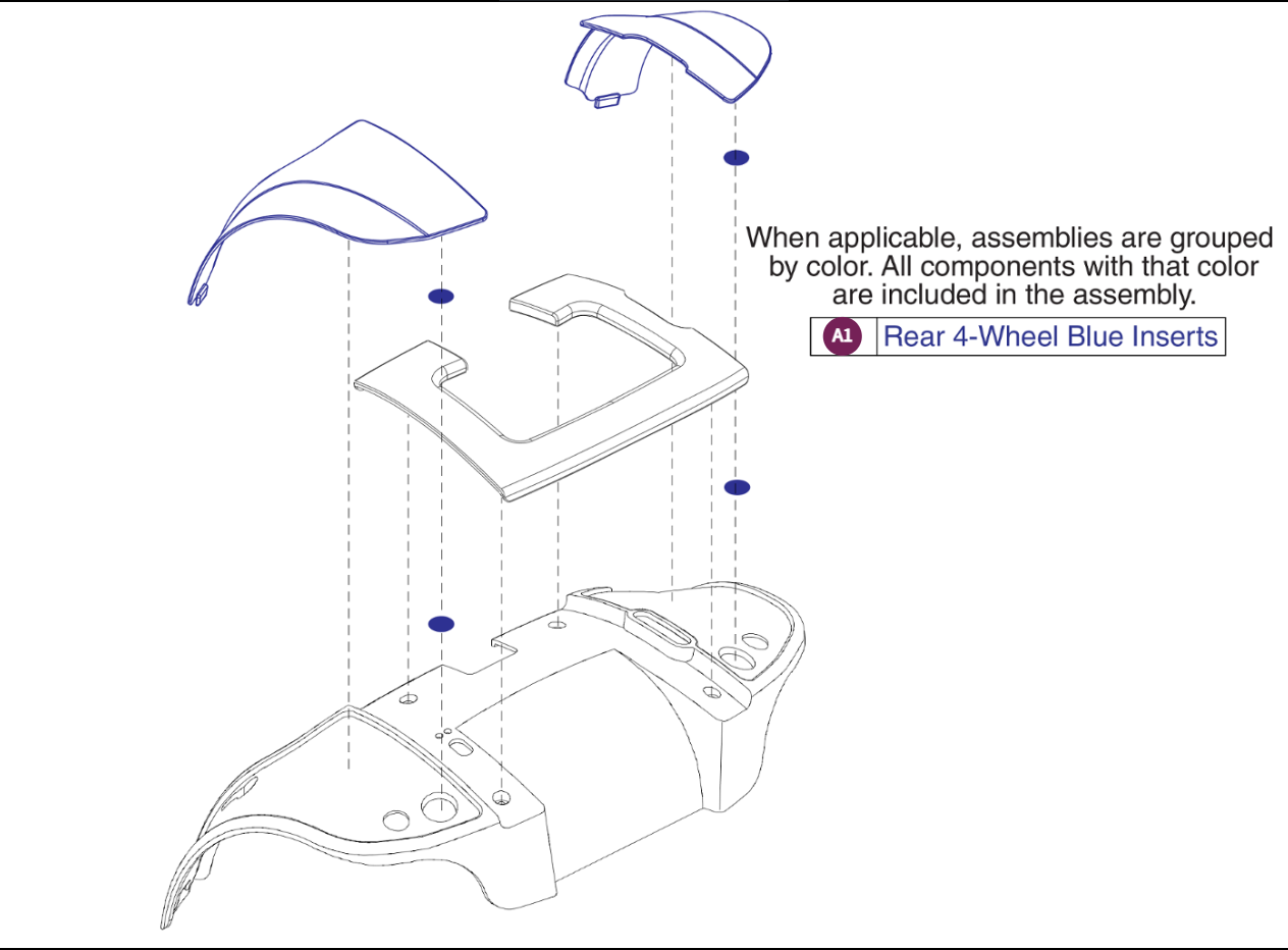 Rear Shroud Inserts, 4 wheel, GoGo Sport