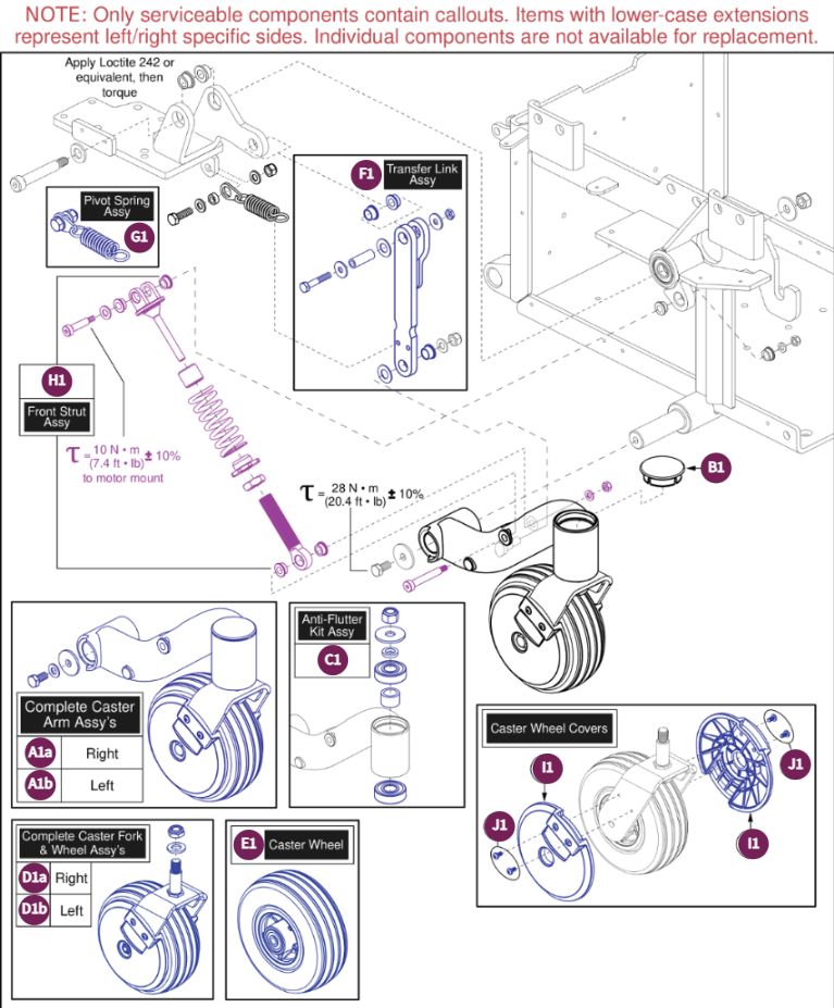 Front Caster Arm & Front Suspension,Q6 Edge HD