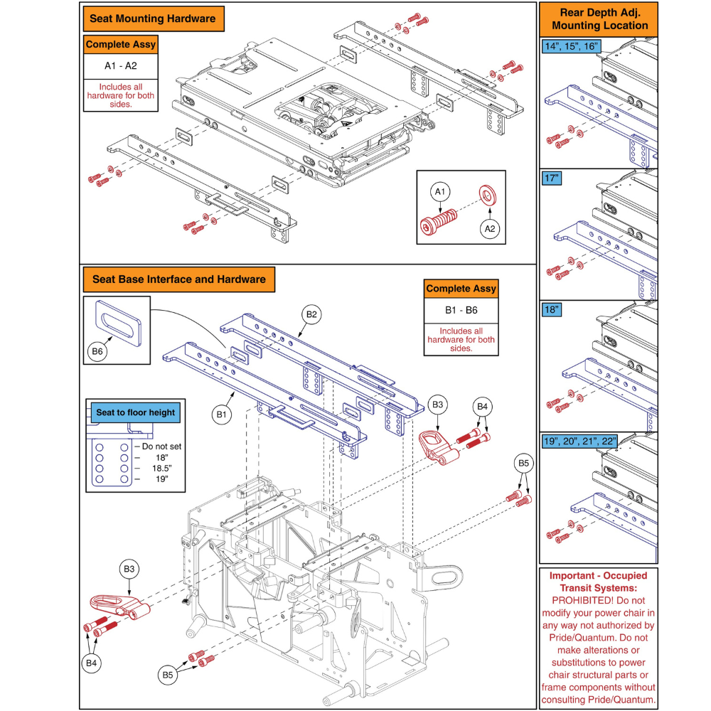 TB4 Lift & Tilt on Q6Edge3Stretto-Seat Interface