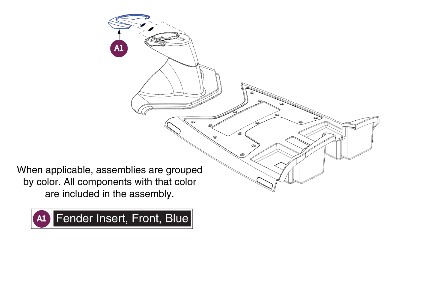 Front Shroud Inserts, 3 Wheel, Version 2