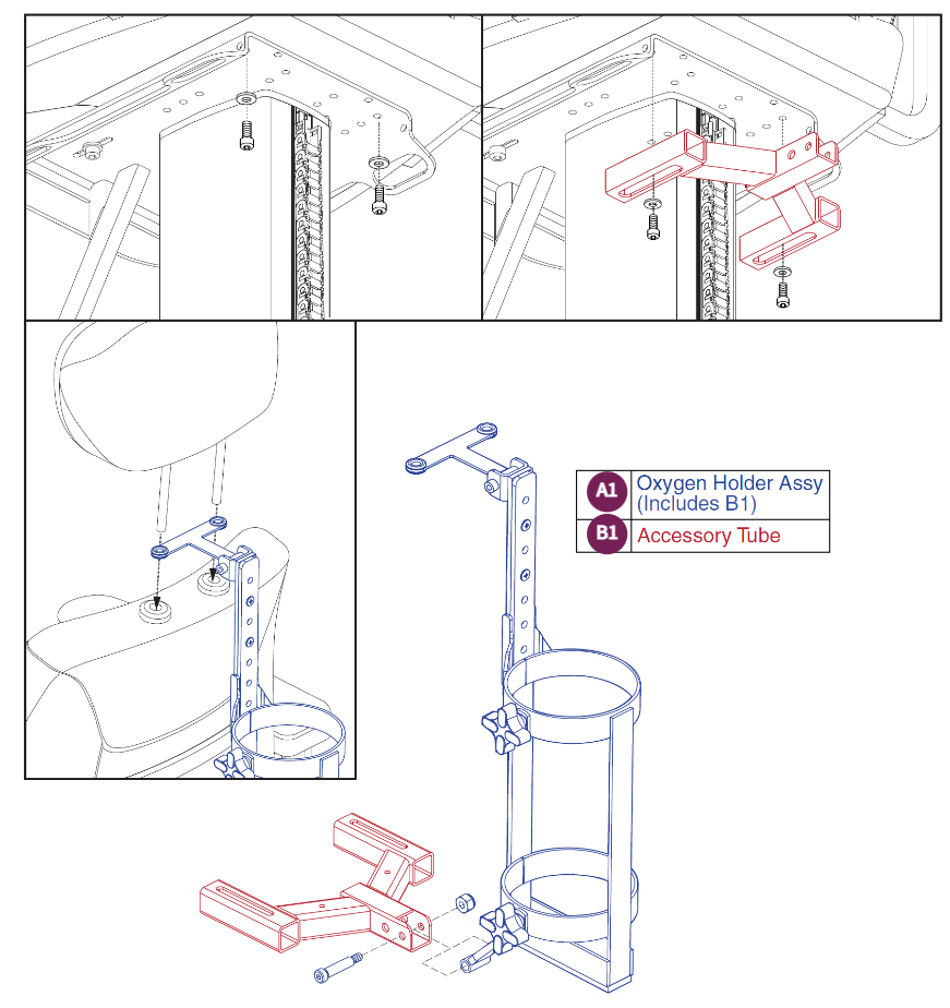 Oxygen Holder Assy, Jazzy Air