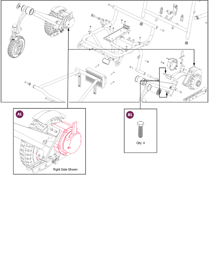 Jazzy® Carbon, Motor Assy