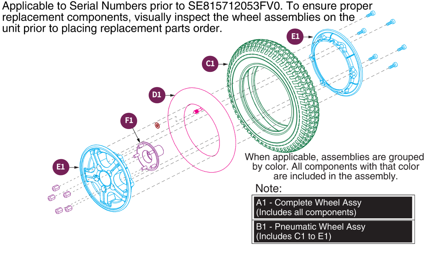 Wheel Assy, Rear Pneumatic