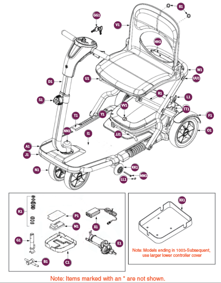 Folding Scooter w/ Lithium Battery Pack, GOGO S19