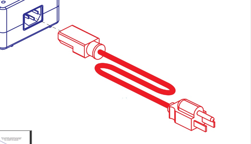 Electronic harness, power cord diagram