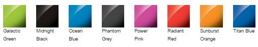 Permobil F3 and F5 Color Kits (Version 1) color choices