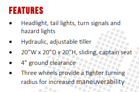 Pioneer 3 Scooter features