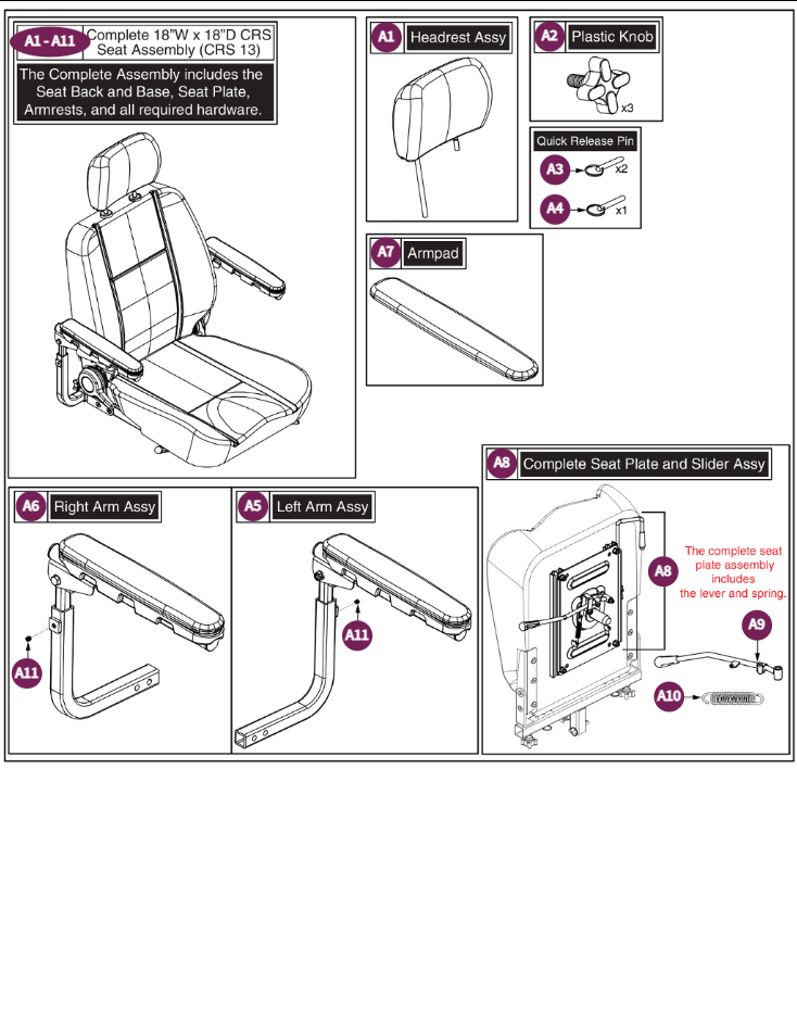 Black Vinyl CRS Hi-Back (CRS13,Shuxin)18"x18"