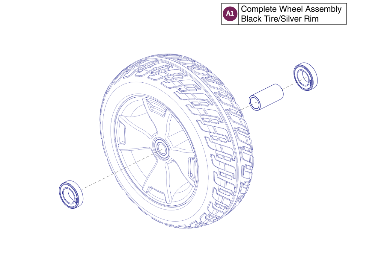 Front 3 Wheel Assy, Victory 10.2