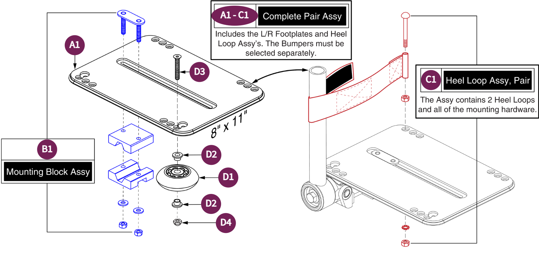 Style#8 Multi-axis Footplate, 8" x 11"