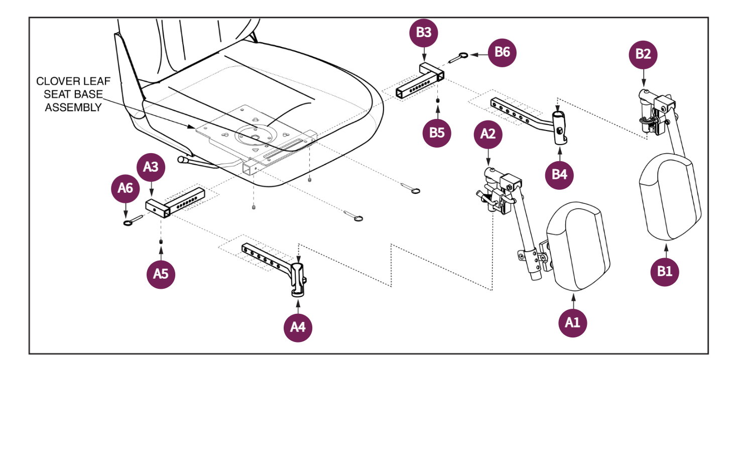 Style#12 ELR w/Residual Limb,CloverLeaf Seat