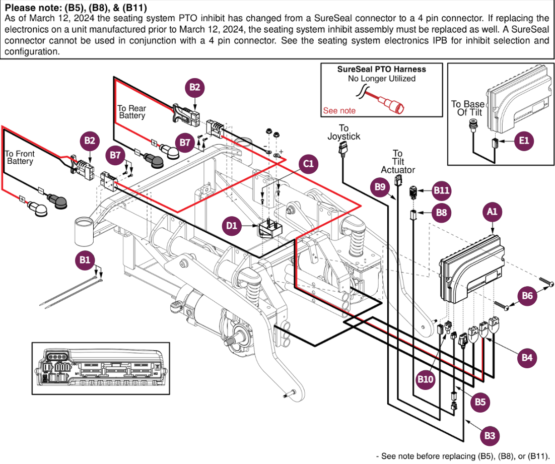 VR2 Elect-Hammer XL Motor, Tilt Thru Joystick
