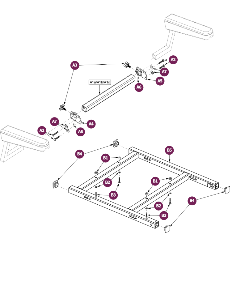 HFrame-Square Frame Blast Solid Seat Pin16-20W