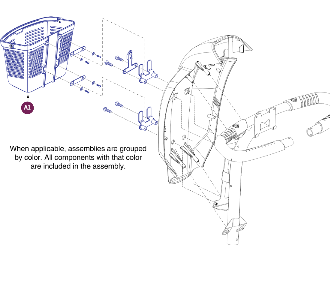 Front Basket w/Lock Assy, Victory 9.2 & 10.2