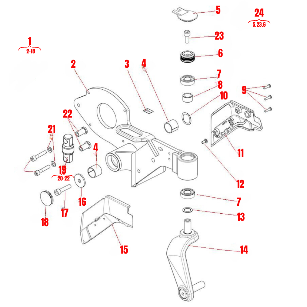 M1 Swing Arm, Front Right