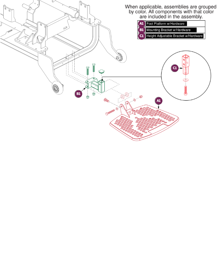 Foot Platform Assy. Elite 14