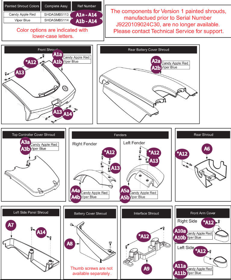 Shroud Assy Version 2, Painted, Select 6 Series