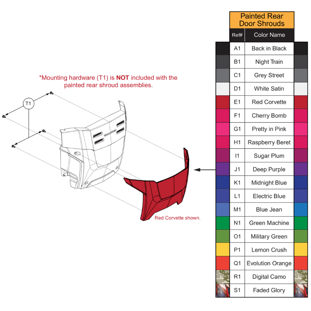 Rear Door Inserts, Q6 Edge 3 Stretto