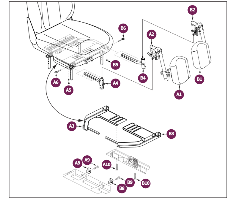 Style #12 ELRs w/Resid Limb Support,Univ Seat