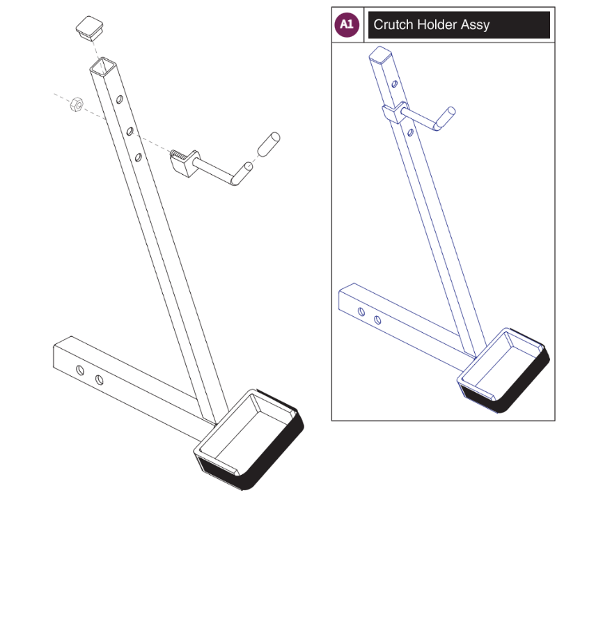 Wishbone Crutch Holder