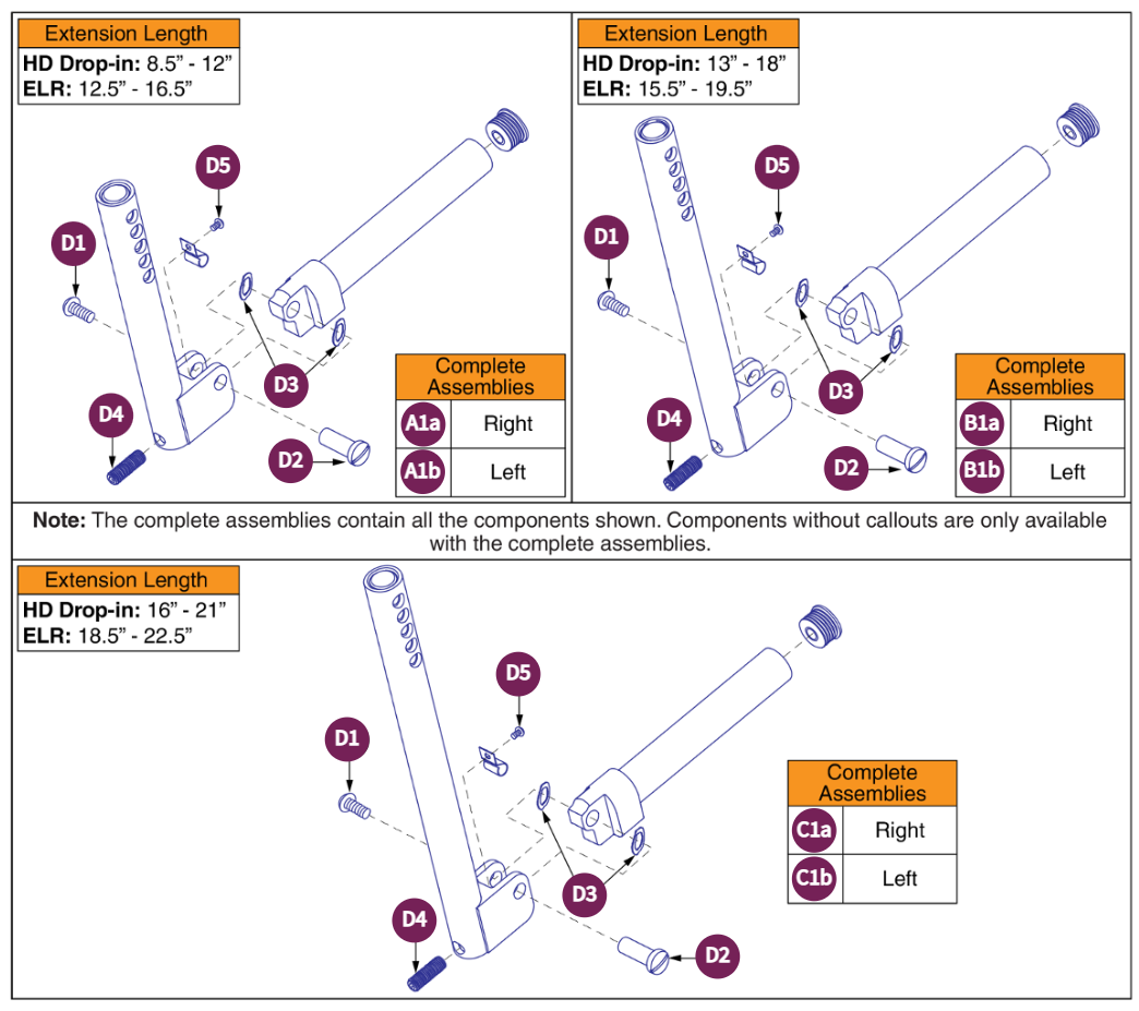 Angle Adj LowerLegrest,Lg 6"W footplate)#7&#12