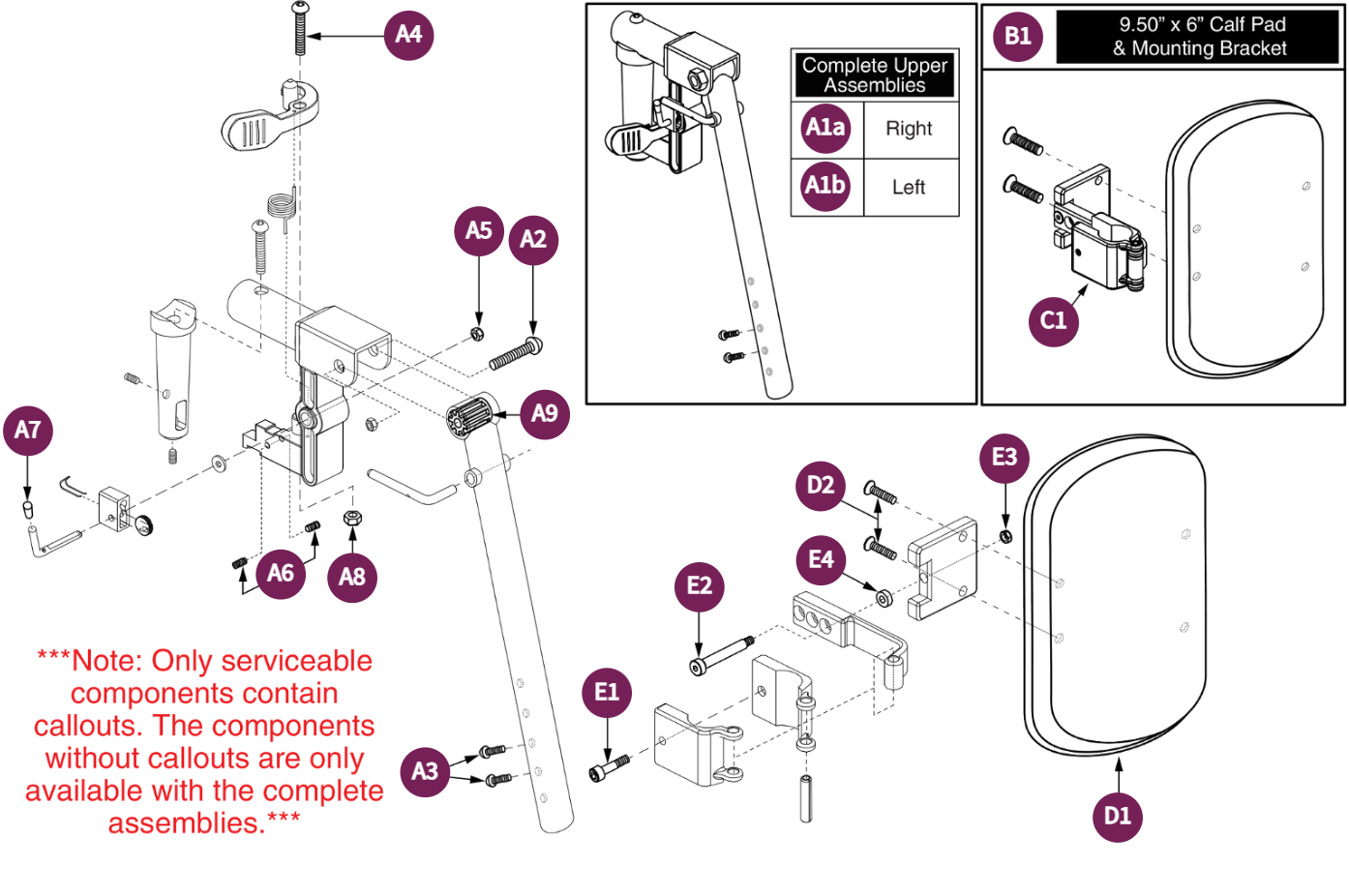 ELR Upper, 3-Hole Calf Pad Style#12