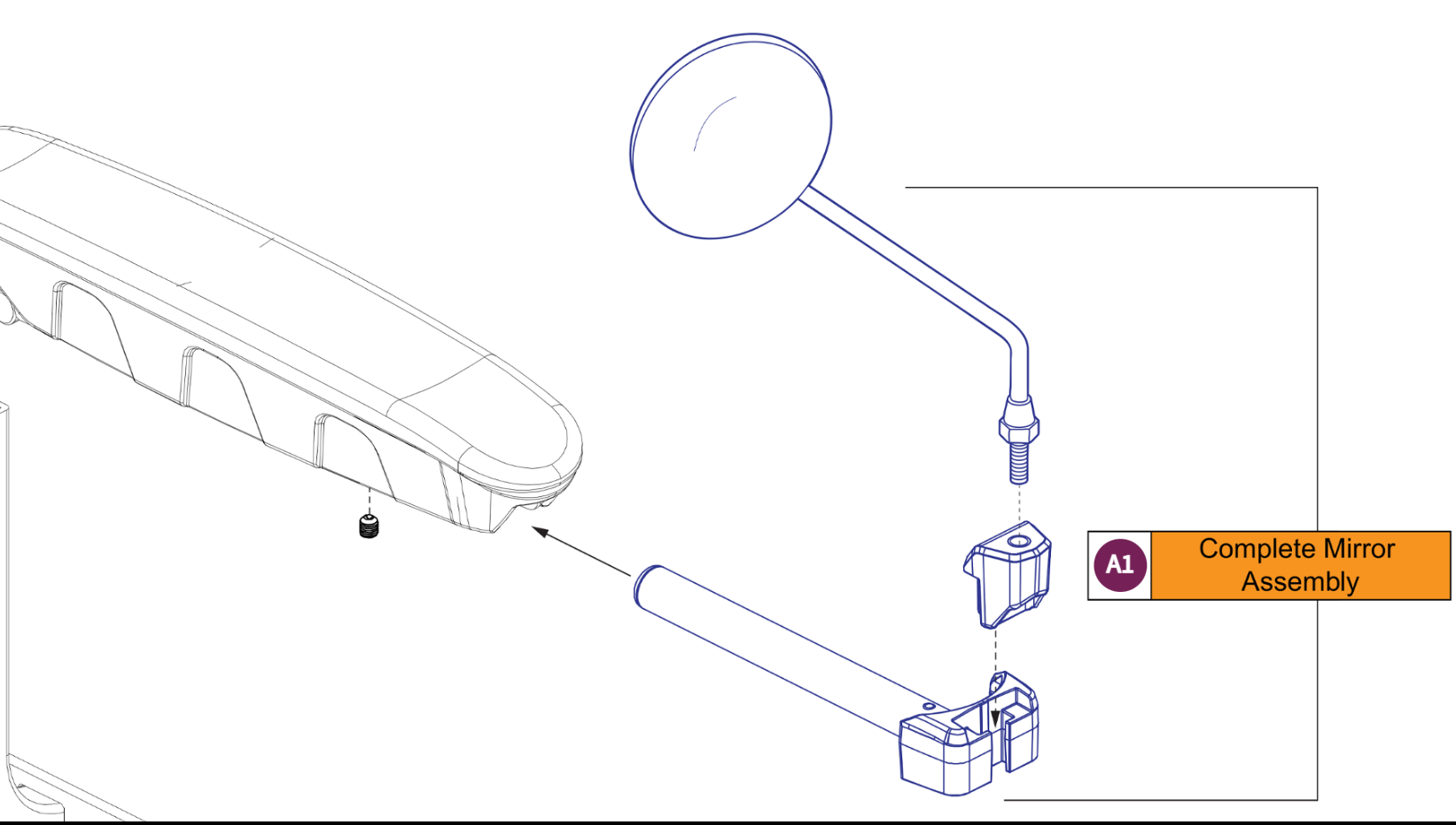 Mirror, Q-Captain Arm Mounted