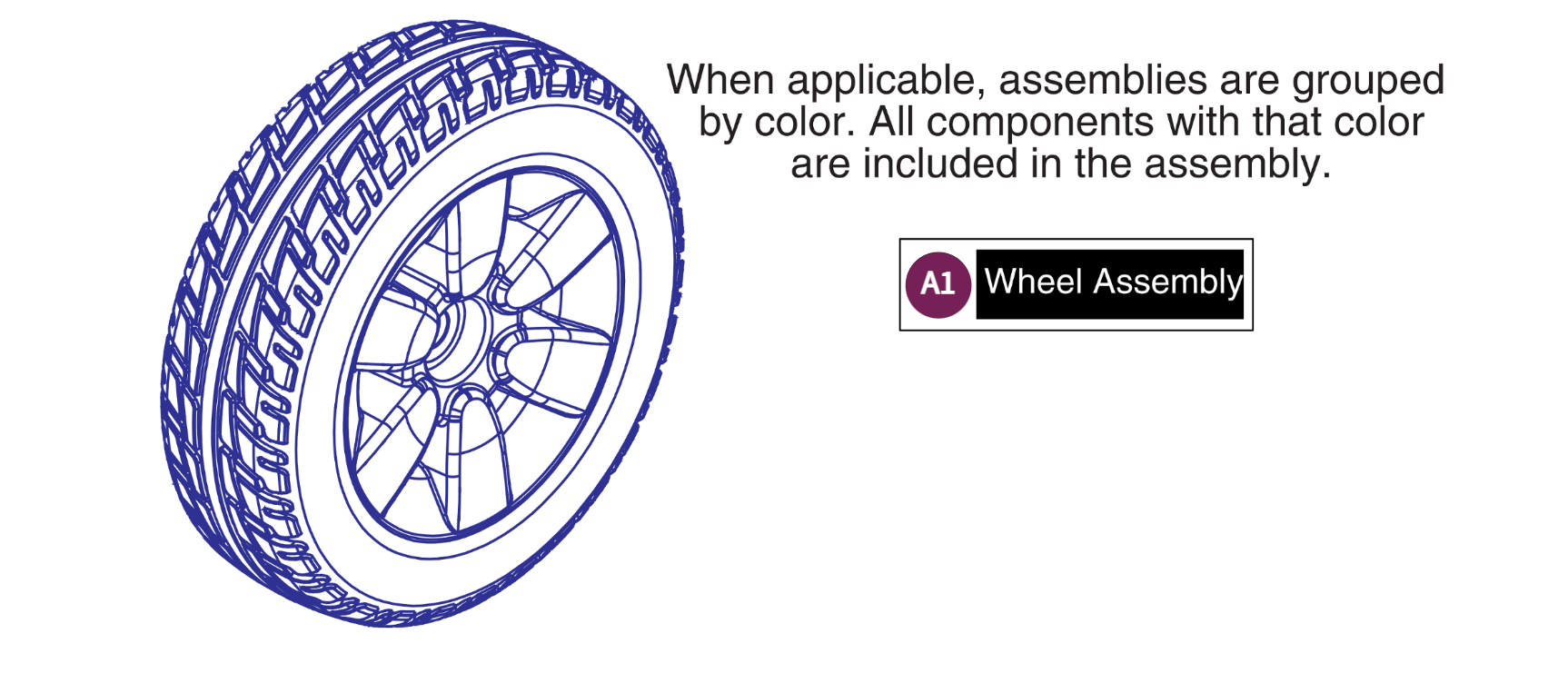 Wheel Assy, Jazzy Select 6 2.0