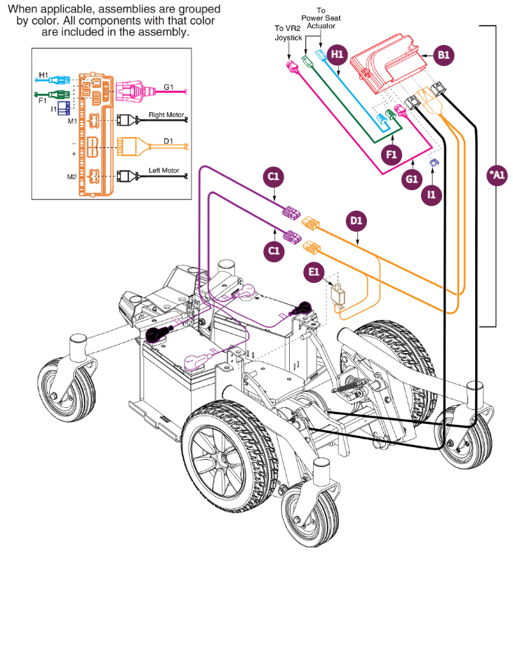 Electrical Assy, VR2, Jazzy Select 6 2.0