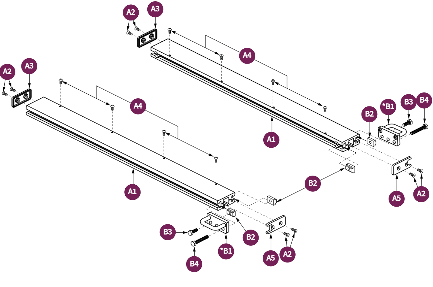 HD Seat Frame-Side Rails-20D-24D